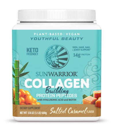 Sunwarrior COLLAGEN building protein - Słony karmel - Wegańska mieszanka stymulująca produkcję kolagenu COLLAGREEN (500g / 20 porcji)